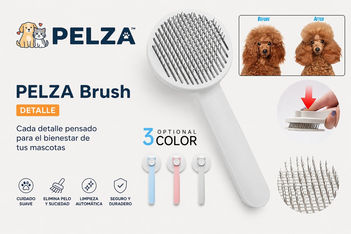 PELZA Brush™, cepillo para retirar el pelo suelto de tu mascota
